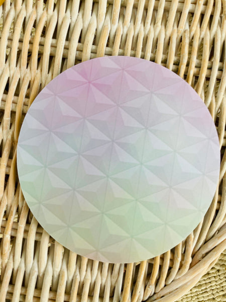 Epcot Pastel Spaceship Earth Disney Walt Disney World Mouse Pad Mousepad