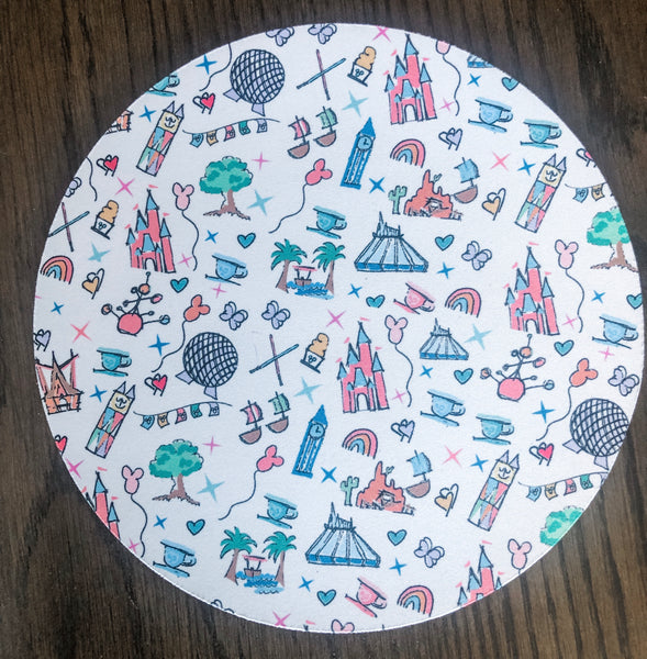 Walt Disney World Mousepad Disney Home Office Walt Disney World Icons Mouse Pad
