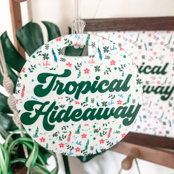 Tiki Room Tropical Hideaway Disney Luggage Tag