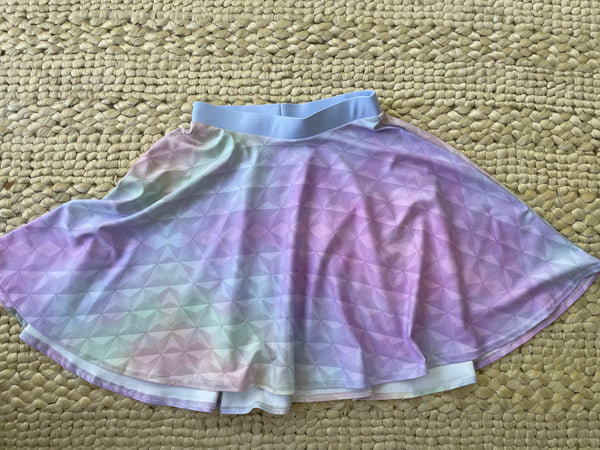 Epcot Spaceship Earth Pastel Skater Skirt Disney inspired skirt