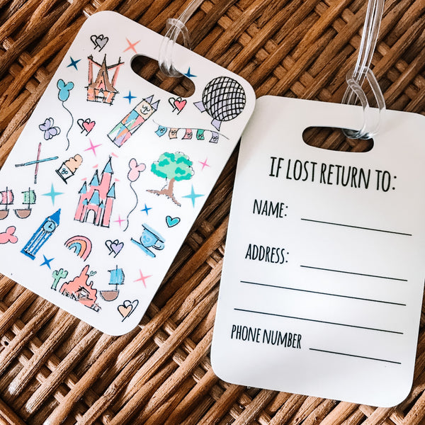 Walt Disney World Doodles Luggage Tag