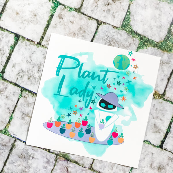 Plant Lady EVE Disney Wall-E Inspired Wall Art Print