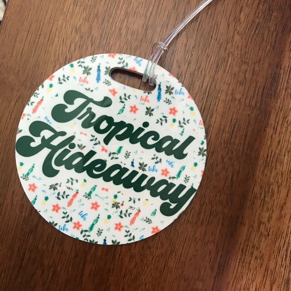 Tiki Room Tropical Hideaway Disney Luggage Tag