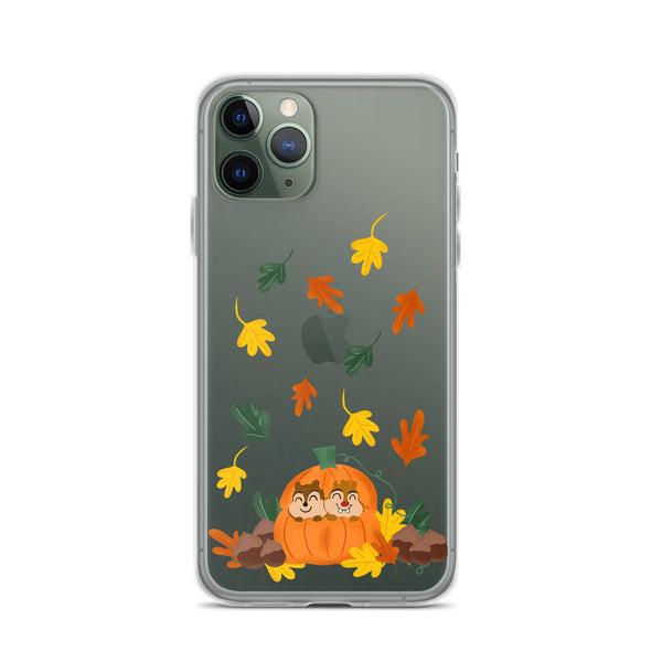 Chip and Dale Fall Pumpkin Disney Halloween  iPhone Case