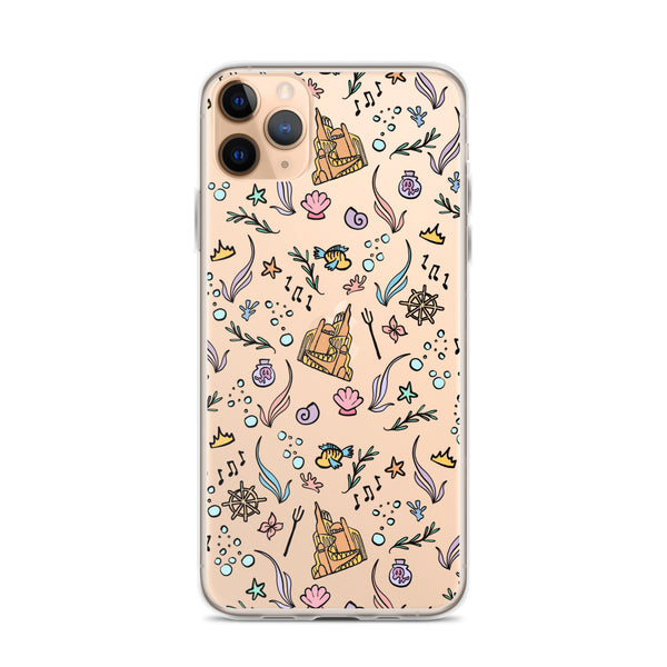 Little Mermaid Phone Case Disney iPhone Mermaid Castle Flounder Seashell iPhone Case
