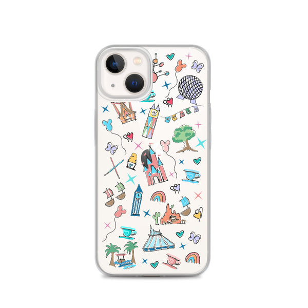 Walt Disney World iPhone Disney Parks Icons Florida Disney iPhone Case