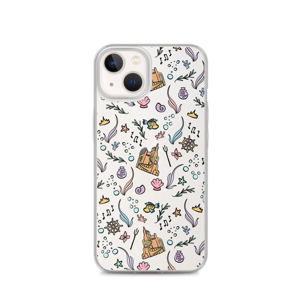 Little Mermaid Phone Case Disney iPhone Mermaid Castle Flounder Seashell iPhone Case