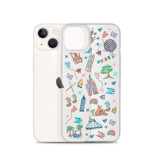 Walt Disney World iPhone Disney Parks Icons Florida Disney iPhone Case