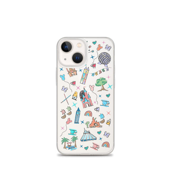 Walt Disney World iPhone Disney Parks Icons Florida Disney iPhone Case