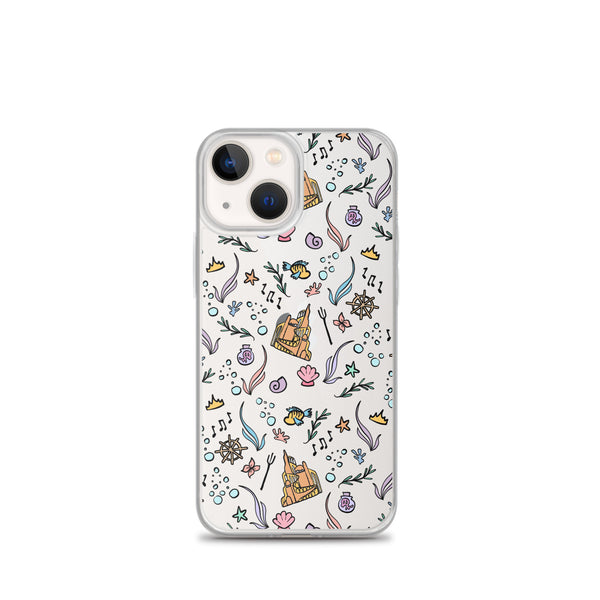 Little Mermaid Phone Case Disney iPhone Mermaid Castle Flounder Seashell iPhone Case