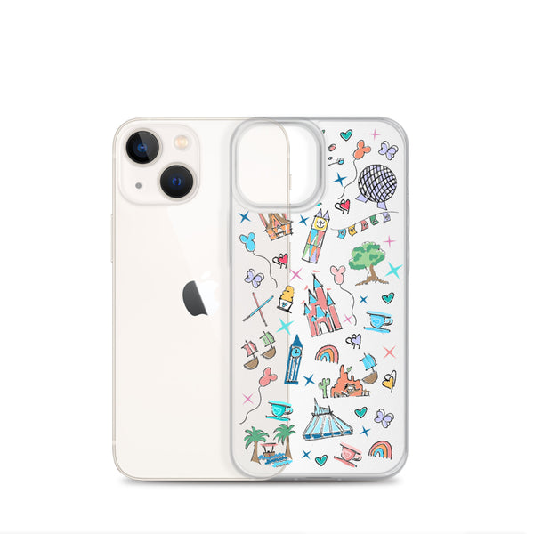Walt Disney World iPhone Disney Parks Icons Florida Disney iPhone Case