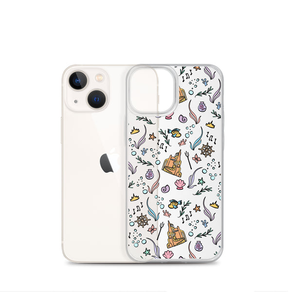 Little Mermaid Phone Case Disney iPhone Mermaid Castle Flounder Seashell iPhone Case