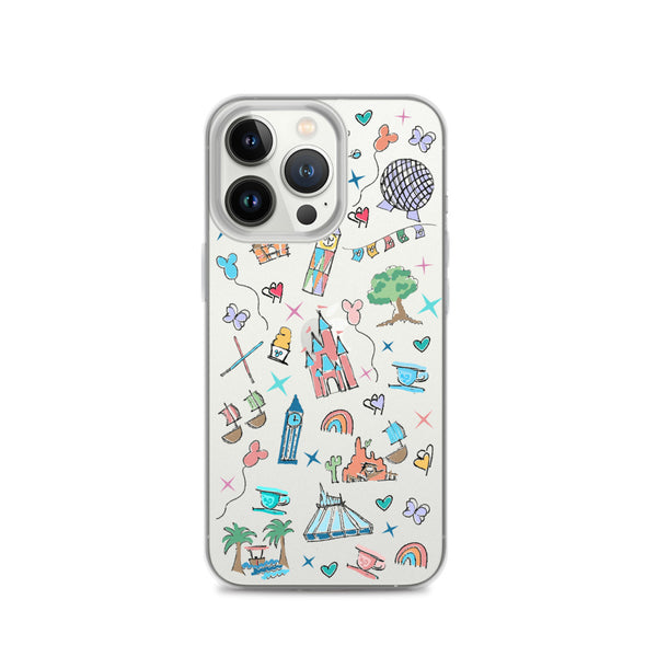Walt Disney World iPhone Disney Parks Icons Florida Disney iPhone Case