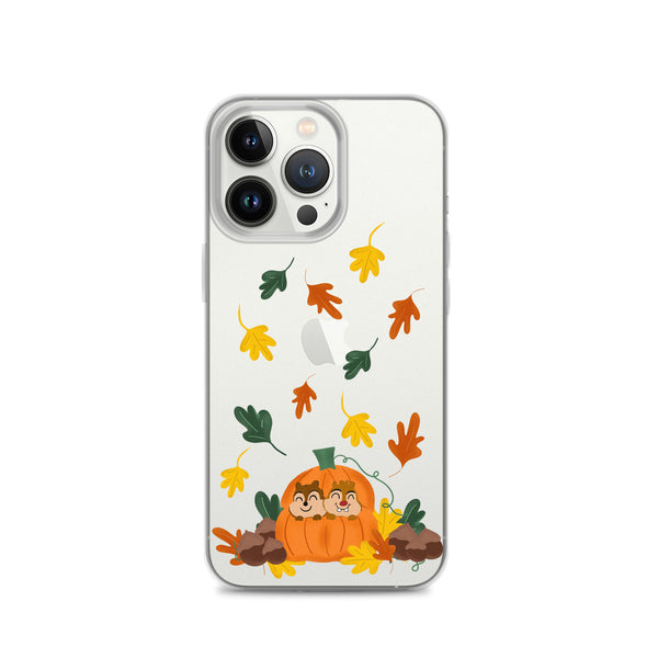Chip and Dale Fall Pumpkin Disney Halloween  iPhone Case