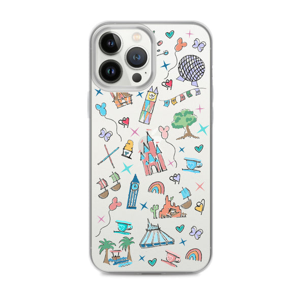 Walt Disney World iPhone Disney Parks Icons Florida Disney iPhone Case