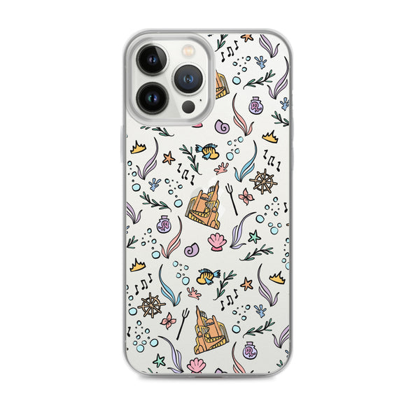 Little Mermaid Phone Case Disney iPhone Mermaid Castle Flounder Seashell iPhone Case