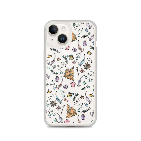 Little Mermaid Phone Case Disney iPhone Mermaid Castle Flounder Seashell iPhone Case