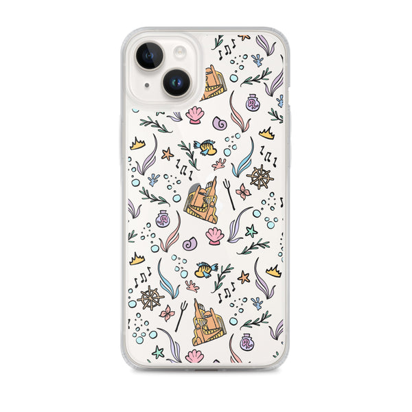 Little Mermaid Phone Case Disney iPhone Mermaid Castle Flounder Seashell iPhone Case