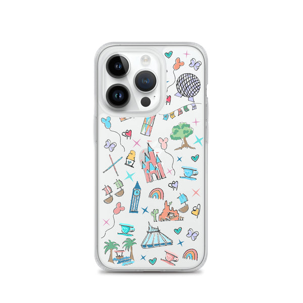 Walt Disney World iPhone Disney Parks Icons Florida Disney iPhone Case