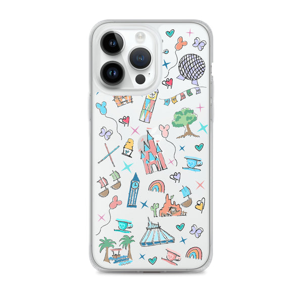 Walt Disney World iPhone Disney Parks Icons Florida Disney iPhone Case