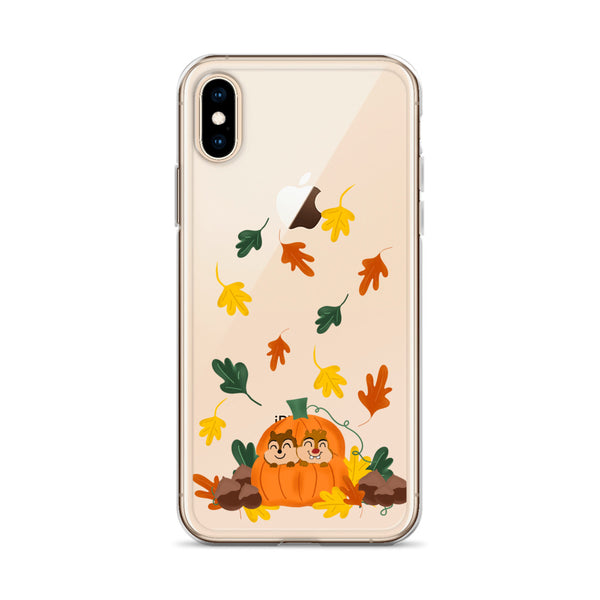 Chip and Dale Fall Pumpkin Disney Halloween  iPhone Case