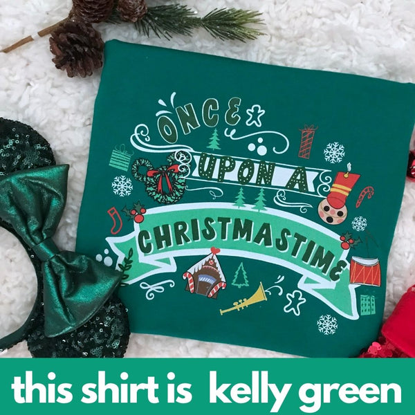 Disney Christmas T-Shirt Once Upon a Christmastime Holiday Short-Sleeve Unisex T-Shirt