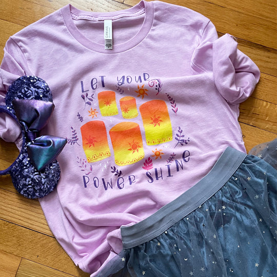 Tangled Lanterns Flower Gleam and Glow Short-Sleeve Unisex T-Shirt