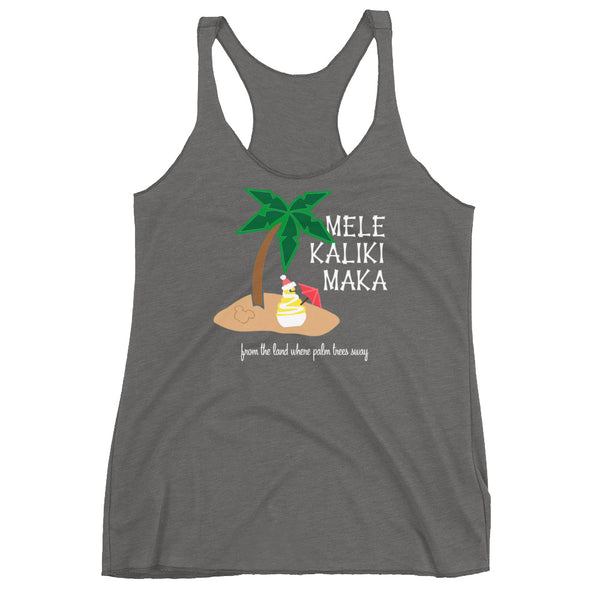 Dole Whip Melekalikimaka Hawaiian Christmas Tank Top Women's Racerback Tank