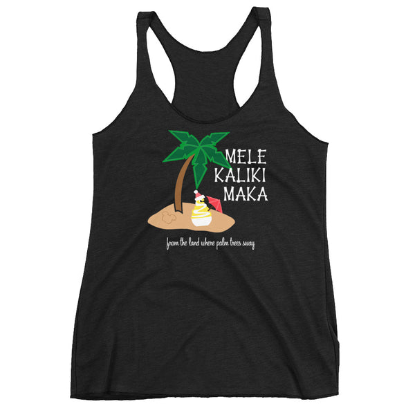 Dole Whip Melekalikimaka Hawaiian Christmas Tank Top Women's Racerback Tank