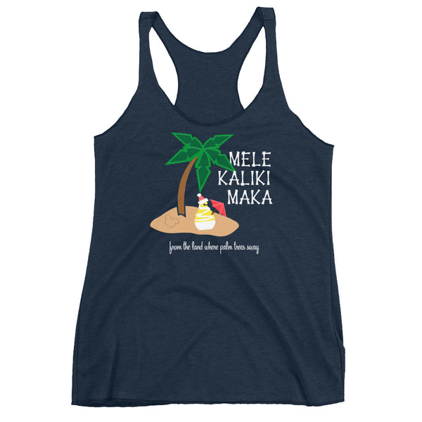 Dole Whip Melekalikimaka Hawaiian Christmas Tank Top Women's Racerback Tank