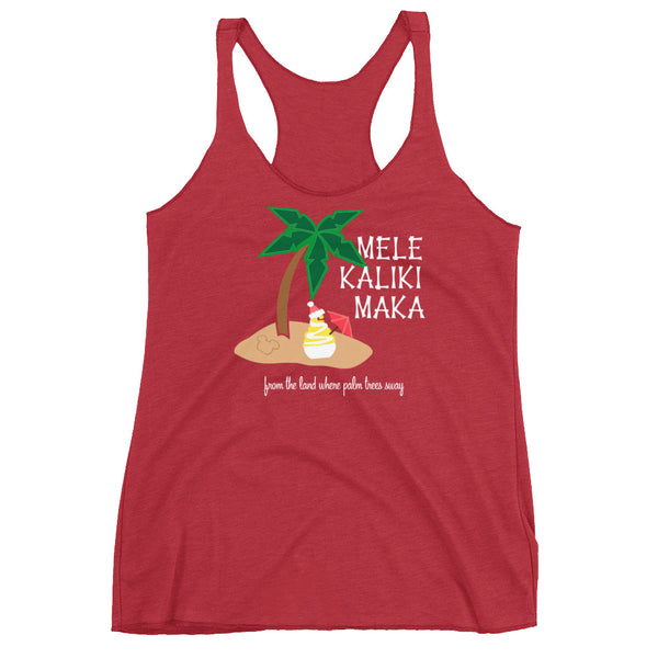 Dole Whip Melekalikimaka Hawaiian Christmas Tank Top Women's Racerback Tank