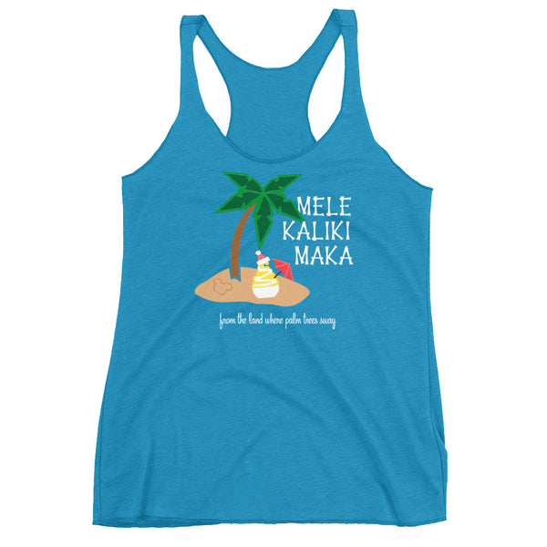 Dole Whip Melekalikimaka Hawaiian Christmas Tank Top Women's Racerback Tank