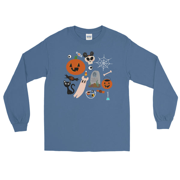 Disney Creepy Cute Halloween Fall Men’s Long Sleeve Shirt