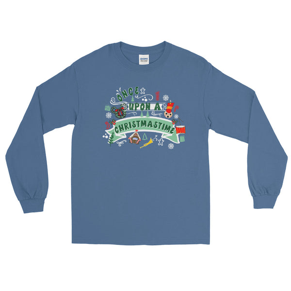 Disney Christmas Long Sleeve T-shirt Once Upon a Christmastime Holiday  Long Sleeve Shirt