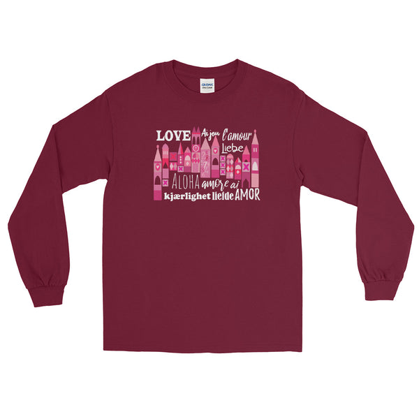 Small World Love Long Sleeve Shirt Disney Valentine's Day Language of Love Long Sleeve Shirt