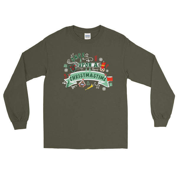Disney Christmas Long Sleeve T-shirt Once Upon a Christmastime Holiday  Long Sleeve Shirt