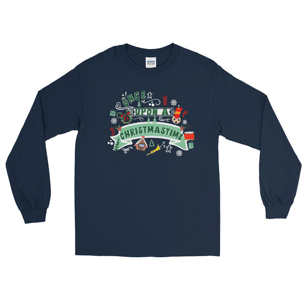 Disney Christmas Long Sleeve T-shirt Once Upon a Christmastime Holiday  Long Sleeve Shirt
