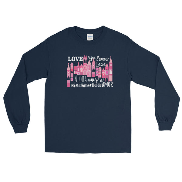 Small World Love Long Sleeve Shirt Disney Valentine's Day Language of Love Long Sleeve Shirt