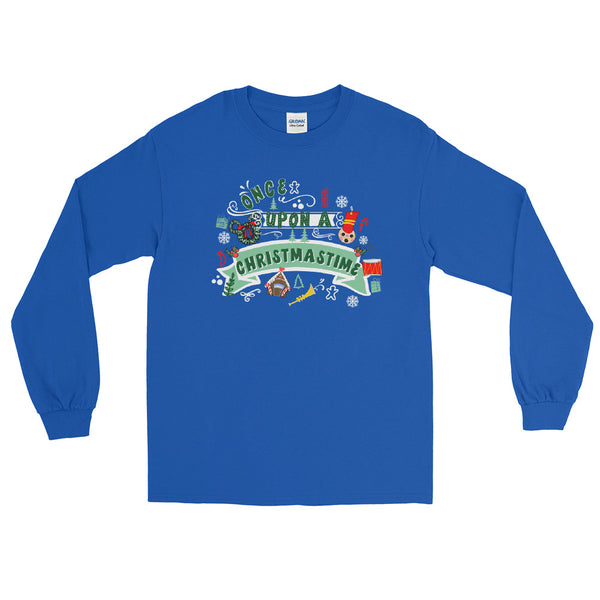 Disney Christmas Long Sleeve T-shirt Once Upon a Christmastime Holiday  Long Sleeve Shirt