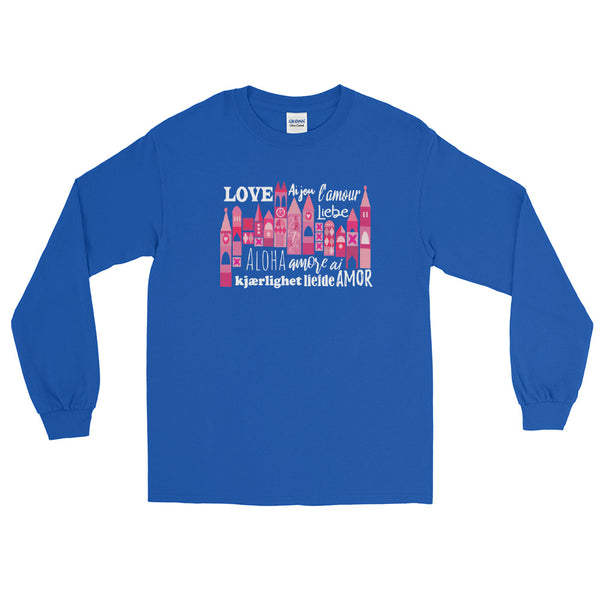 Small World Love Long Sleeve Shirt Disney Valentine's Day Language of Love Long Sleeve Shirt