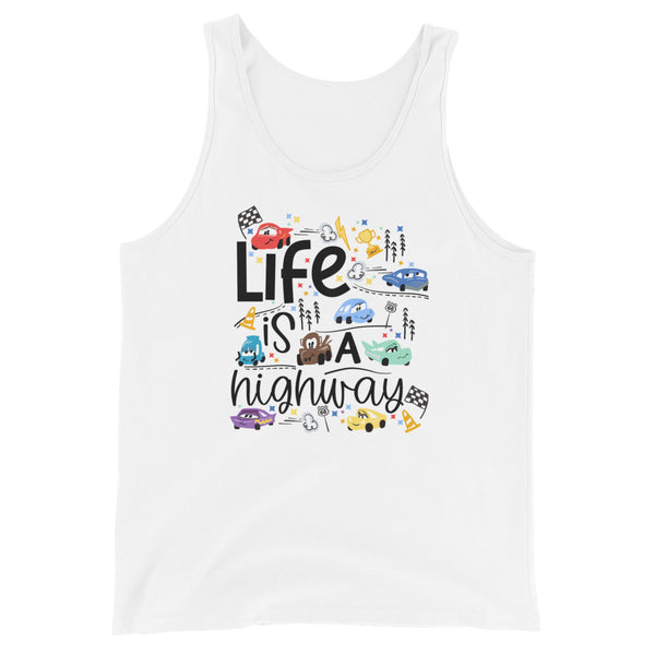 Cars Disney Unisex Tank Top Life is a Highway Disney Shirt Cars Unisex Tank Top