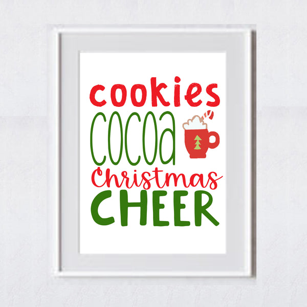 Very Merry Christmas Printable | Fa La La Christmas Wall Art | Cocoa Bar Christmas Art | 4 Digital Art Prints | INSTANT DOWNLOAD