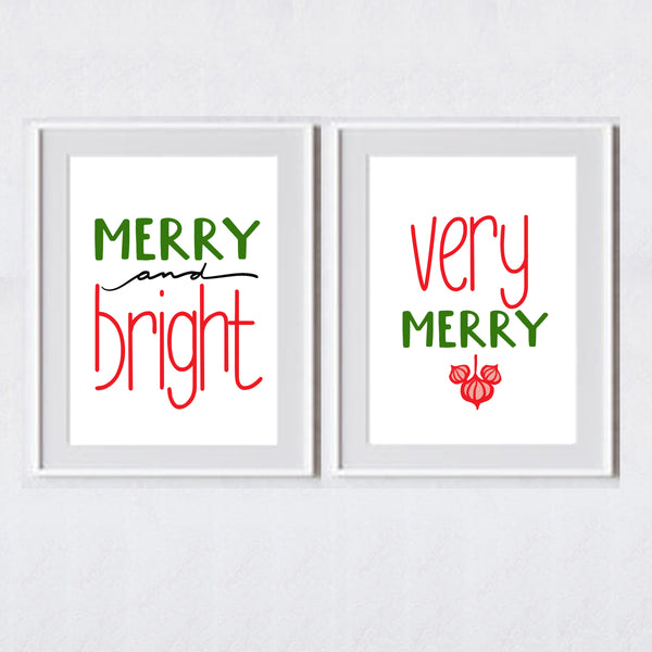 Very Merry Christmas Printable | Fa La La Christmas Wall Art | Cocoa Bar Christmas Art | 4 Digital Art Prints | INSTANT DOWNLOAD