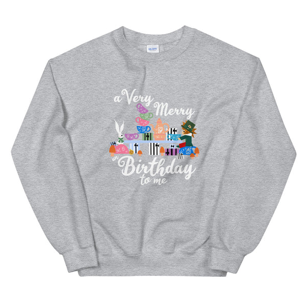 Disney Birthday Sweatshirt Alice in Wonderland A Very Merry un Birthday To Me Crew Sweatshirt