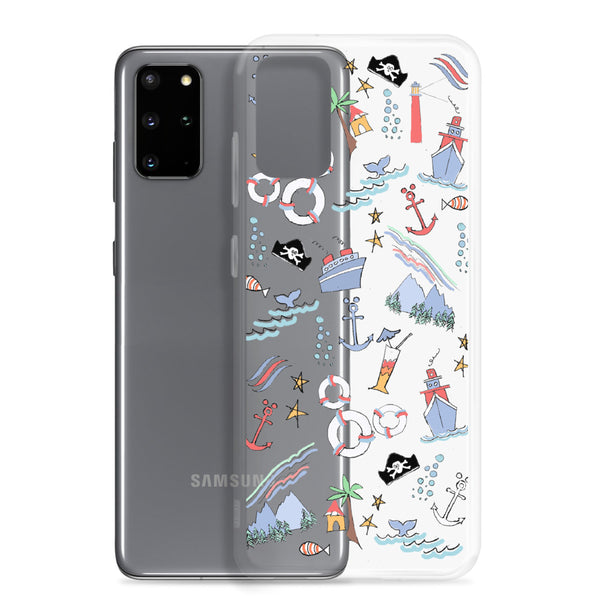 Disney Cruise Line Samsung Phone Case Sail Away with Me Disney Cruise Sketch Samsung Phone Case