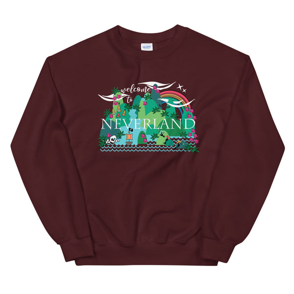 Neverland Sweatshirt Disney Mermaids Disney Peter Pan Disney Unisex Crew Sweatshirt