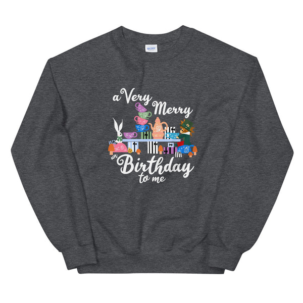 Disney Birthday Sweatshirt Alice in Wonderland A Very Merry un Birthday To Me Crew Sweatshirt