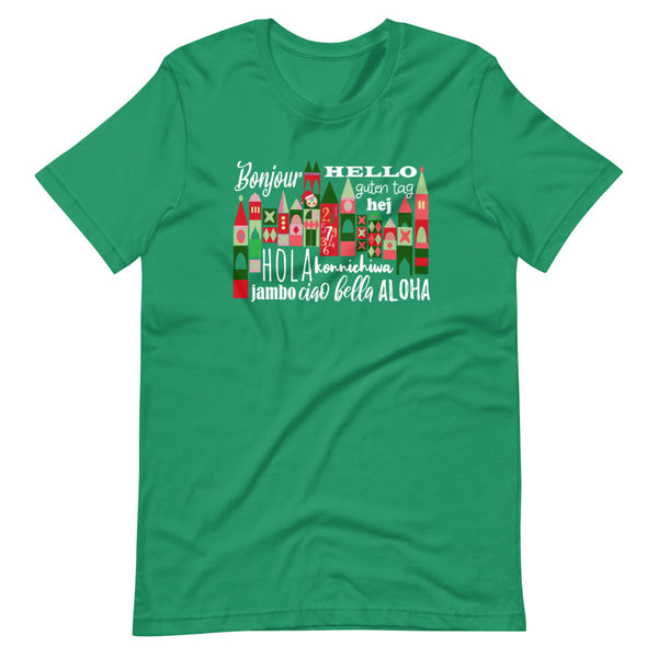Small World Holiday T-Shirt Disney Small World Many Languages Christmas T-Shirt