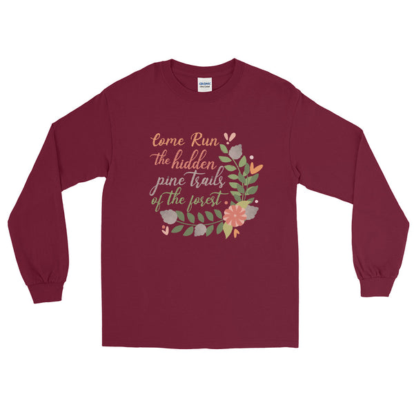 Pocahontas Disney Long Sleeve Come Run the Hidden Pine Trails Run Disney Shirt Long Sleeve Shirt