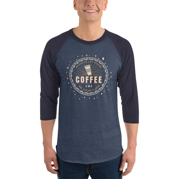 Coffee Jiminy Cricket Pinocchio Disney Raglan Shirt  3/4 Sleeves